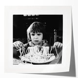 Rolled print of a floral design with soft pastel colors, suitable as art wall dining room decor.