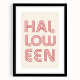 Retro Halloween Typography Wall Art - Modern Halloween Wall Decor