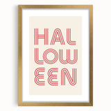 Retro Halloween Typography Wall Art - Modern Halloween Wall Decor