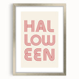 Retro Halloween Typography Wall Art - Modern Halloween Wall Decor