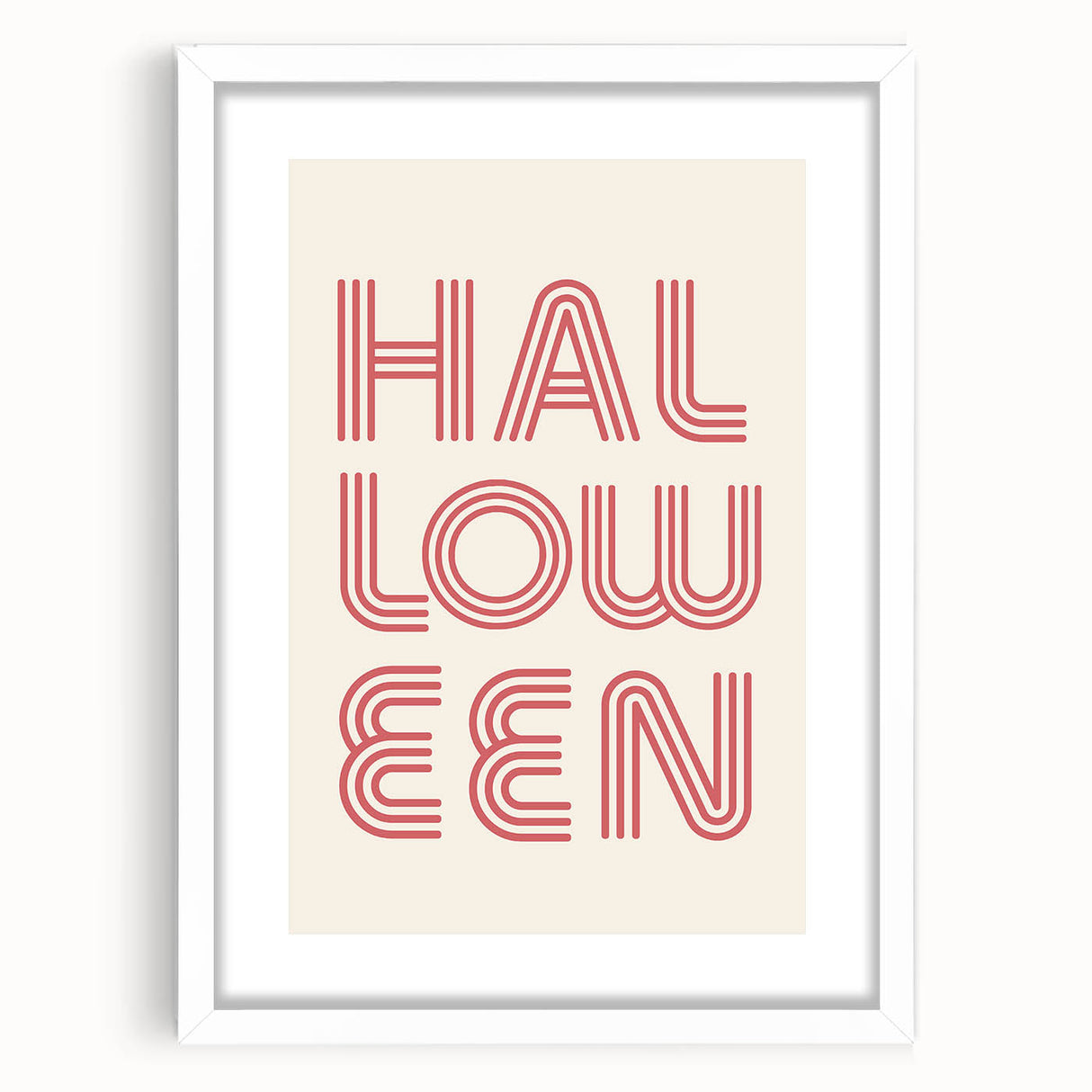 Retro Halloween Typography Wall Art - Modern Halloween Wall Decor