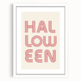 Retro Halloween Typography Wall Art - Modern Halloween Wall Decor