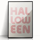 Retro Halloween Typography Wall Art - Modern Halloween Wall Decor