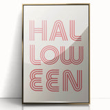 Retro Halloween Typography Wall Art - Modern Halloween Wall Decor