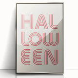 Retro Halloween Typography Wall Art - Modern Halloween Wall Decor