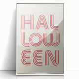 Retro Halloween Typography Wall Art - Modern Halloween Wall Decor