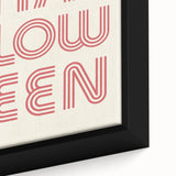 Retro Halloween Typography Wall Art - Modern Halloween Wall Decor