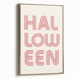 Retro Halloween Typography Wall Art - Modern Halloween Wall Decor
