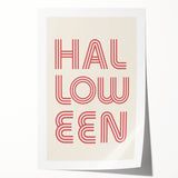 Retro Halloween Typography Wall Art - Modern Halloween Wall Decor