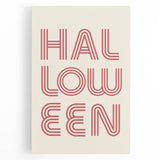 Retro Halloween Typography Wall Art - Modern Halloween Wall Decor