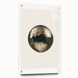 Golden Disco Ball Celebration - New Year's Eve Wall Art Print