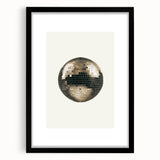 Golden Disco Ball Celebration - New Year's Eve Wall Art Print