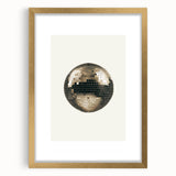 Golden Disco Ball Celebration - New Year's Eve Wall Art Print