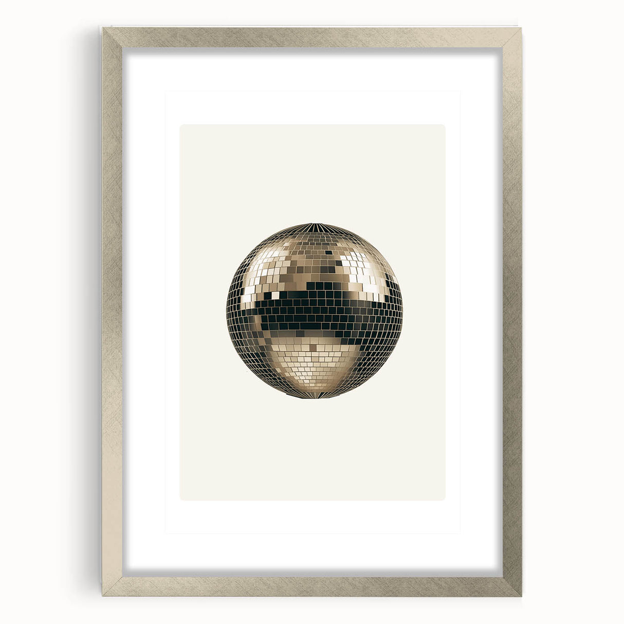 Golden Disco Ball Celebration - New Year's Eve Wall Art Print