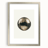 Golden Disco Ball Celebration - New Year's Eve Wall Art Print