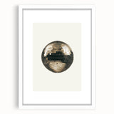 Golden Disco Ball Celebration - New Year's Eve Wall Art Print