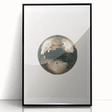 Golden Disco Ball Celebration - New Year's Eve Wall Art Print