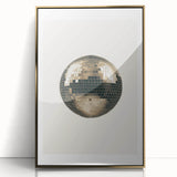 Golden Disco Ball Celebration - New Year's Eve Wall Art Print