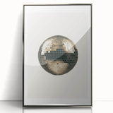 Golden Disco Ball Celebration - New Year's Eve Wall Art Print