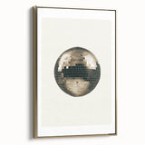 Golden Disco Ball Celebration - New Year's Eve Wall Art Print