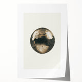 Golden Disco Ball Celebration - New Year's Eve Wall Art Print