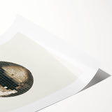 Golden Disco Ball Celebration - New Year's Eve Wall Art Print