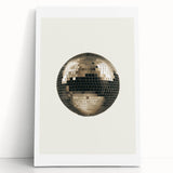 Golden Disco Ball Celebration - New Year's Eve Wall Art Print