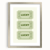 Lucky Ticket Irish Wall Art - St. Patrick’s Day Decorations
