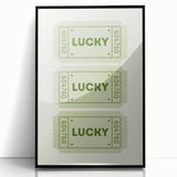 Lucky Ticket Irish Wall Art - St. Patrick’s Day Decorations