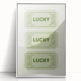 Lucky Ticket Irish Wall Art - St. Patrick’s Day Decorations