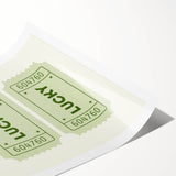 Lucky Ticket Irish Wall Art - St. Patrick’s Day Decorations