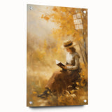 Autumn Reading Scene - Thanksgiving Wall Hangings Print