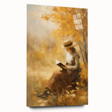 Autumn Reading Scene - Thanksgiving Wall Hangings Print