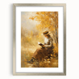 Autumn Reading Scene - Thanksgiving Wall Hangings Print