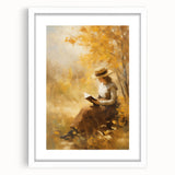 Autumn Reading Scene - Thanksgiving Wall Hangings Print