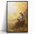 Autumn Reading Scene - Thanksgiving Wall Hangings Print