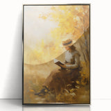 Autumn Reading Scene - Thanksgiving Wall Hangings Print