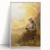 Autumn Reading Scene - Thanksgiving Wall Hangings Print