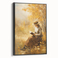 Autumn Reading Scene - Thanksgiving Wall Hangings Print