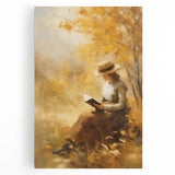 Autumn Reading Scene - Thanksgiving Wall Hangings Print