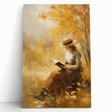 Autumn Reading Scene - Thanksgiving Wall Hangings Print
