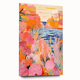 Nursery Wall Art - Coastal Canyon and Floral Landscape Print