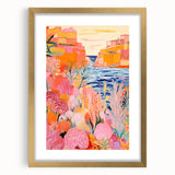 Nursery Wall Art - Coastal Canyon and Floral Landscape Print