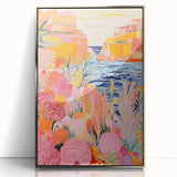 Nursery Wall Art - Coastal Canyon and Floral Landscape Print