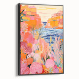 Nursery Wall Art - Coastal Canyon and Floral Landscape Print