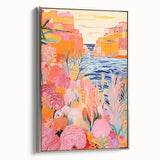 Nursery Wall Art - Coastal Canyon and Floral Landscape Print