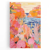 Nursery Wall Art - Coastal Canyon and Floral Landscape Print