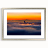 Landscape frame with mat in silver, showcasing a modern design suitable for artwork display. Perfect for enhancing home decor with a sleek, elegant touch.