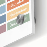 Months of the Year Typography Art Print – Colorful Calendar Wall Art