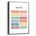 Months of the Year Typography Art Print – Colorful Calendar Wall Art